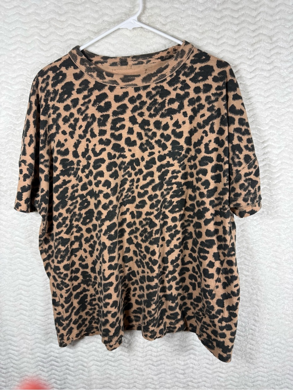 aerie Leopard Print Short Sleeve Tee - Brown/Black